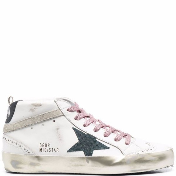 Golden Goose Shoes - Golden Goose Mid Star Sneaker White Leather 38